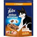 Сухой корм для кошек Felix Двойная Вкуснятина, с птицей, 200 г