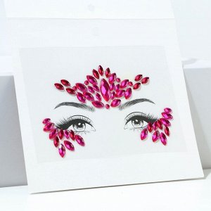 Стразы для лица «Розовые мечты», цвет розовый, BEAUTY FOX
