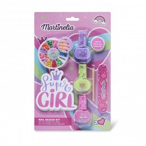 Martinelia, Super girl, Средний набор для ногтей 3 лака для ногтей, пилочка, аксессуары для ногтей 1