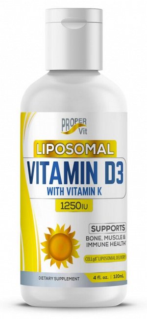Proper Vit Liposomal Vitamin D3+K2 60 serv Витамин Д3+К2