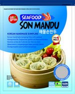 Дамплинги, с морепродуктами р/л/Allgroo Seafood Son Mandu, Ю.Корея, 540 г, (12)