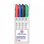 Набор маркеров для доски 4мм 4цв пулевидные Attomex 5040705