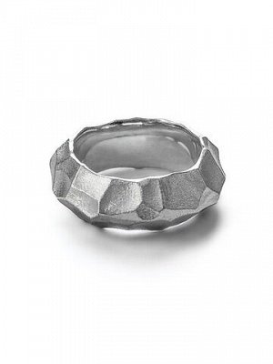 Серебряное кольцо-грани "Fackтура"