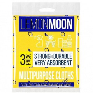 "Lemon Moon" Набор салфеток вискозных 3шт. 38х38см