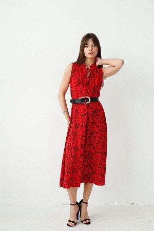 Платье, как из к/ф "Красотка", красное с пятнышками (остаток: , )
