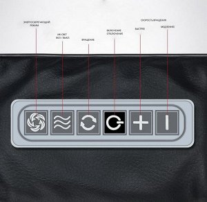 Массажер для шеи, плеч и спины с ИК-подогревом – Управление: 6 кнопок