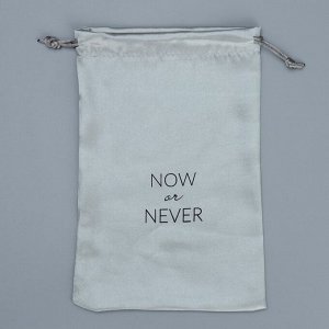 Мешок атласный  «Сейчас или никогда», 16 × 24 см