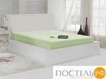 2644 Простынь трикотажная &quot;KARNA&quot; на резинке 160x200+30  Зеленый
