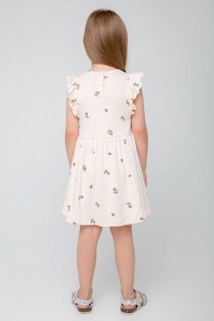 Платье для девочки Crockid КР 5802 светлый жемчуг, оливки к387