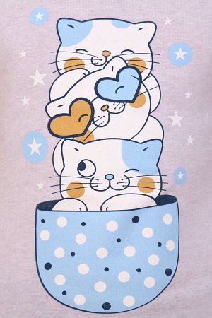 Пижама для девочки Кошки в чашке арт.ПД-009-020