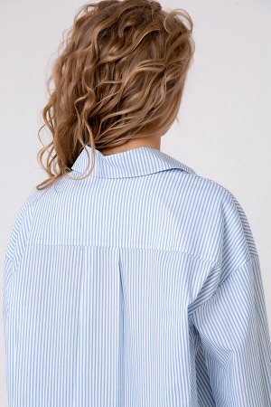 302WHT Рубашка женская удлиненная
