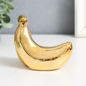 Сувенир керамика "Связка бананов" золото 8х7,5х7,5 см