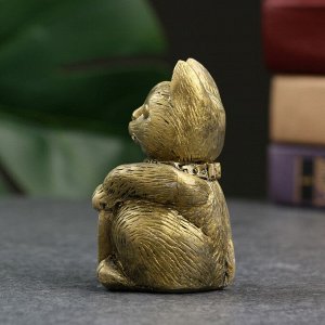 Фигура "Котик денежный" золото, 8х5х5см