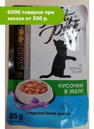 Мяснофф Kitty Pack влажный корм для кошек Аппетитные кусочки с Морской белой рыбой в желе 85гр пауч