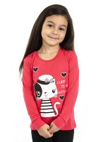 Футболка для девочек Baby Style МД 2186 Длинный рукав. 100%Хлопок(кулирка). пр. Узбекистан.