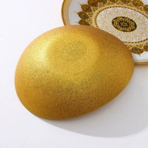 СИМА-ЛЕНД Набор тарелок 2 предмета: 29*25 см и 33*28 см, цвет бежевый с чёрным и золотым, стекло