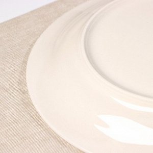 Тарелка обеденная «Мили», d=26 см, бежевая, керамика
