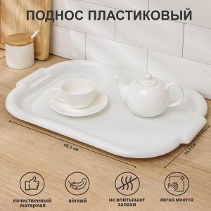 Поднос Петропласт «Универсальный», пластик, 49.5x34.5 см, МИКС