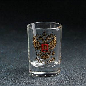 Набор «Золотой герб России», 7 предметов: 6 стопок 50 мл, пепельница