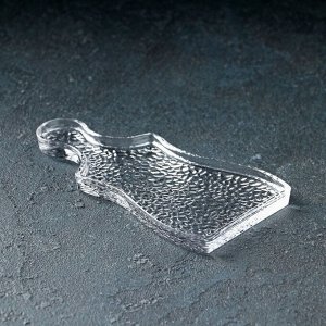 Блюдо стеклянное сервировочное «Флес», 18x8,8 см