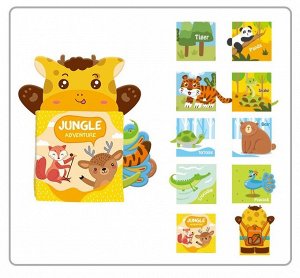Мягкая книжка-игрушка, книжка-шуршалка, тканевая книга для малышей, детская книга для раннего развития, животные №2