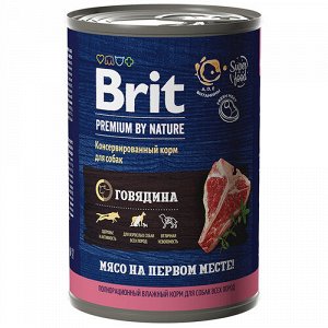Brit Premium by Nature конс 410гр д/соб Говядина
