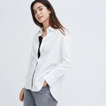 UNIQLO - свободная хлопковая рубашка - белый