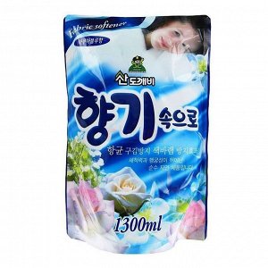 Кондиционер для белья Sandokkaebi Soft Aroma Aqua Blue Свежесть океана, запасной блок, 1300 мл