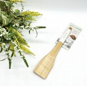 Кухонная лопатка деревянная с силиконовой ручкой