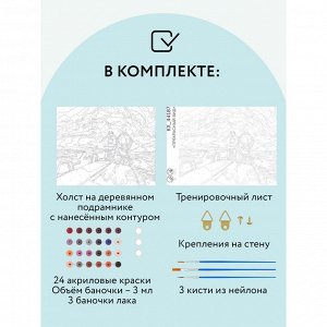 Картина по номерам на холсте ТРИ СОВЫ ""Прекрасный вид"", 40*50, с акриловыми красками и кистями