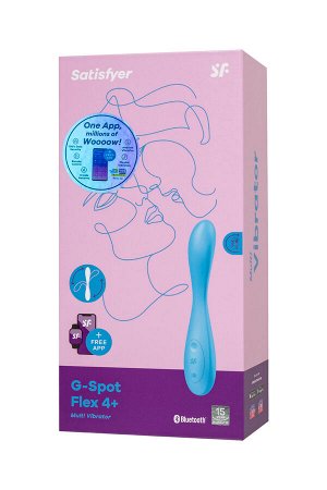 Многофункциональный вибратор для пар Satisfyer G-Spot Flex 4+, голубой