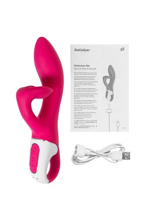 Нереалистичный вибратор Satisfyer Embrace me, силикон, красный