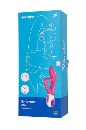 Нереалистичный вибратор Satisfyer Embrace me, силикон, красный