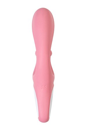 Нереалистичный вибратор Satisfyer Hug me, силикон, розовый