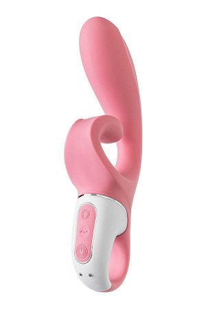 Нереалистичный вибратор Satisfyer Hug me, силикон, розовый