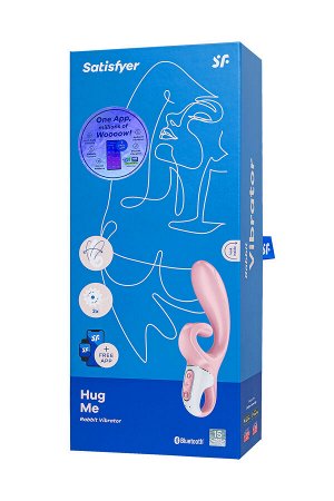 Нереалистичный вибратор Satisfyer Hug me, силикон, розовый