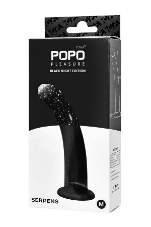 Анальный фаллоимитатор POPO Pleasure by TOYFA Serpens с изгибом M, силикон, черный, 16,5 см