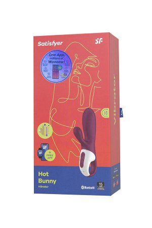 Вибратор Satisfyer Hot Bunny с клиторальным стимулятором, красный