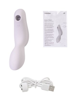 Вакуумный стимулятор клитора Satisfyer Curvy Trinity 2, фиолетовый