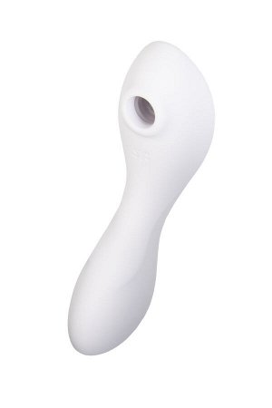 Вакуумный стимулятор клитора с вибрацией Satisfyer Curvy Trinity 5 Connect App, белый, 16,5 см
