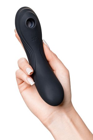 Вакуум-волновой бесконтактный стимулятор клитора Satisfyer Curvy Trinity 4, силикон, чёрный