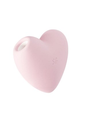 Вакуум-волновой стимулятор клитора с вибрацией Satisfyer Cutie Heart, силикон, розовый, 7,7 см