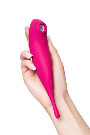 Вакуум-волновой бесконтактный стимулятор клитора Satisfyer Twirling Pro, силикон, красный