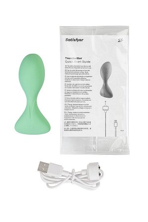 Анальная вибровтулка Satisfyer Trendsetter Connect App, зеленая, 11,3 см