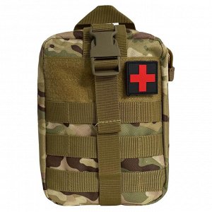 Армейская тактическая аптечка - очень вместительная аптечка, в которую войдут все стандартные медикаменты, бинт, пузырьки, термометр и т.д. У данной сумки есть дополнительный третий кармашек под табле