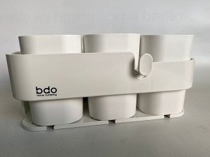 Полка для зубных щеток со стаканами 3 шт. hanging wall toothbrush storage rack BDO