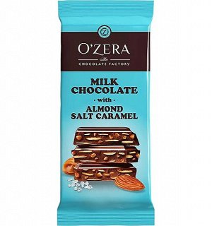Шоколад «OZera» Milk chocolate with Almonds salt caramel, 90 г