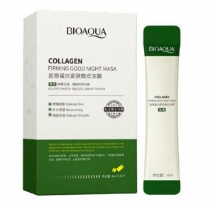 BIOAQUA Collagen Firming Sleeping Mask ночная маска с коллагеном и экстрактом центеллы, 4мл*20шт