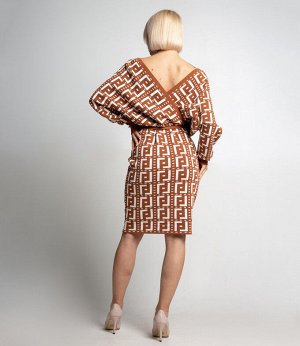 Платье #КТ2309, коричневый