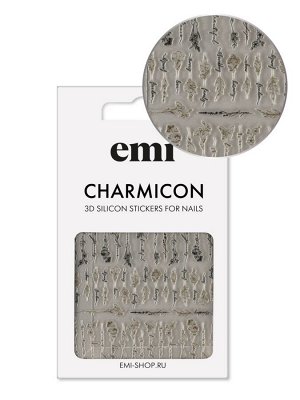 Наклейки для ногтей Charmicon 3D Silicone Stickers №231 Цветы и фразы E.mi